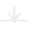 Ekena Millwork Davenport Architectural Grade PVC Gable Bracket, 108"W x 58 1/2"H x 2"D x 6"F, 13/12 Pitch GBP108X59X0206DAV00 - alternate 4